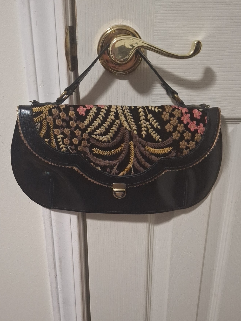 Liberina Bags Handmade Leather and Velvet Retro Clutch